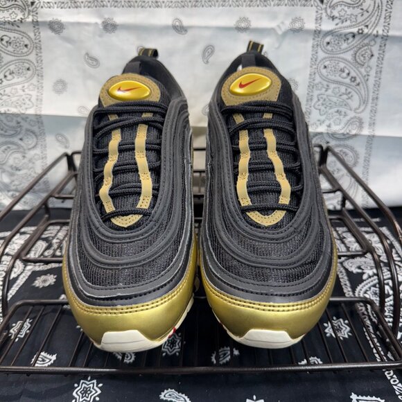Nike Air Max 97 QS Metallic Gold/Black Athletic Shoes AT5458-002 Men’s Size 7 - Picture 3 of 9